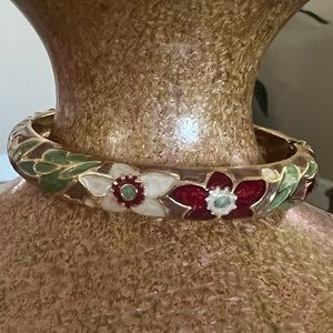 Jiu Long Xing cloisonné cuff bracelet